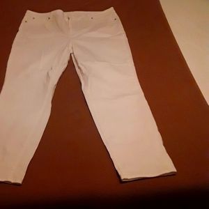 Talbots Size 16 White Flawless Slim Ankle Jeans